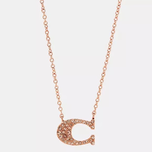 Coach Pave Signature Necklace - Picture 1 of 8